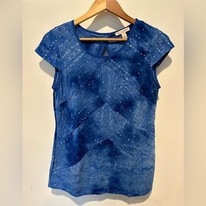 Blue sequin medium top